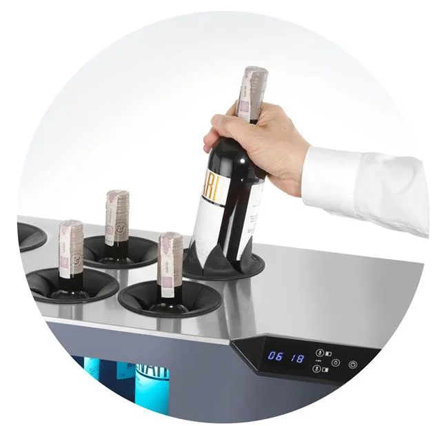 Chłodziarka do wina nastawna dwustrefowa, Cellar, Arktic, czarny, 220-240V/60W, 800x350x(H)293mm Wariant podstawowy