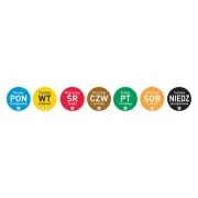 Etykiety Food Safety, jednorazowe Wtorek