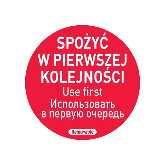 Etykiety Food Safety - "Spożyć w pierwszej kolejności" Wariant podstawowy