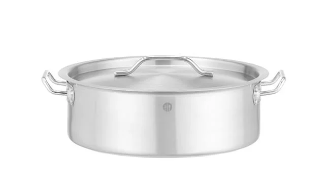 Garnek niski z pokrywką, HENDI, 14,1L, ?360x(H)139mm, Okrągły Wariant podstawowy