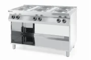 Kuchnia elektryczna 6-płytowa na podstawie otwartej, HENDI, Kitchen Line, 400V/15600W, 1200x700x(H)900mm Wariant podstawowy