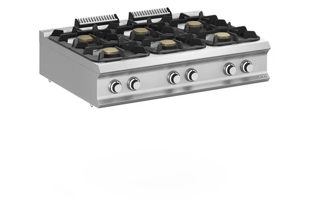Kuchnia gazowa z nowymi palnikami FLEX BURNERS o mocy 7 kW i 11 kW, stołowa - kod FB912TXXL Wariant podstawowy