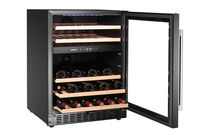Lodówka do wina, 2-strefowa, 46 butelki, Arktic, czarny, 570x595x(H)820mm Wariant podstawowy