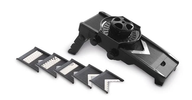 Mandolina typ V z zestawem tarcz, HENDI, czarny, 130x335x(H)75mm Wariant podstawowy