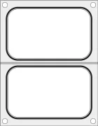 Matryca do zgrzewarki  BOKAMA AG02E oraz AG02HD na dwie tacki 178x113 mm Wariant podstawowy