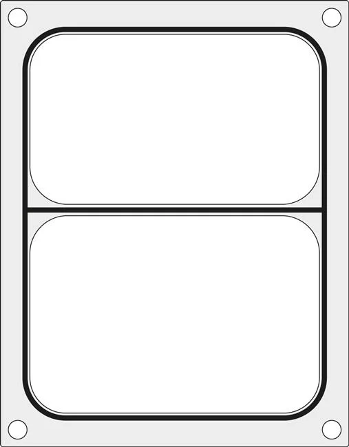 Matryca do zgrzewarki Duni DF10 na tackę dwudzielną 227x178 mm Wariant podstawowy