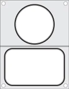Matryca do zgrzewarki Hendi  na tackę bez podziału 178x113 + pojemnik fi 115 Wariant podstawowy