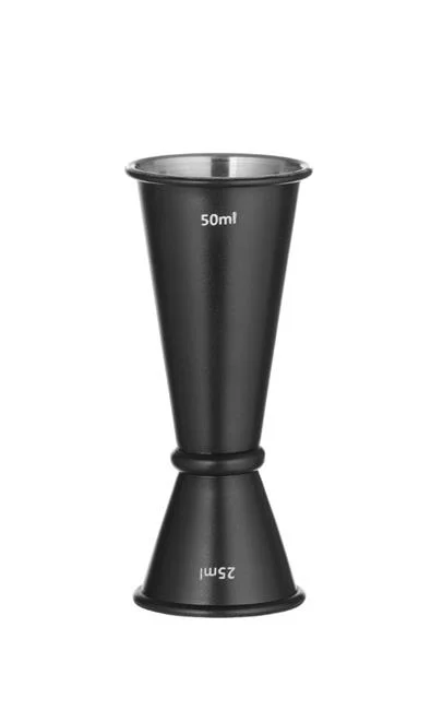 Miara barmańska z pierścieniem, Bar up, 25ml / 50ml, czarny, śr.45x(H)110mm Wariant podstawowy