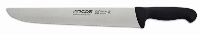 Nóż rzeźniczy, ząbkowany, seria 2900, Arcos, czarny, (L)492mm Wariant podstawowy