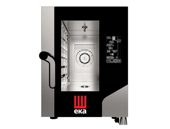 Piec konwekcyjno-parowy Millennial Black Mask Gastro Compact 6×GN 1/1 – elektryczny, Tecnoeka, 400V/7800W, 500x930x(H)700mm Wariant podstawowy