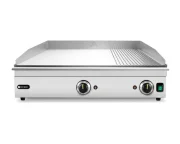 Płyta grillowa w ? żebrowana, HENDI, Kitchen Line, 2/3 gładka, 1/3 ryflowana, 220-240V/3500W, 697x474x(H)241mm Wariant podstawowy