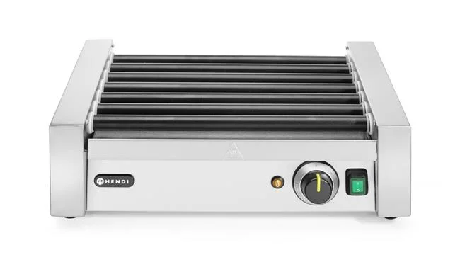 Podgrzewacz rolkowy do parówek jednostrefowy, HENDI, 7 rolek, 230V/740W, 525x365x(H)176mm Wariant podstawowy