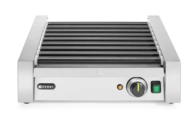 Podgrzewacz rolkowy do parówek jednostrefowy, HENDI, 9 rolek, 230V/940W, 520x425x(H)175mm Wariant podstawowy