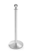 Podstawa do słupka odgradzającego w kolorze srebrnym chromowany Wariant podstawowy