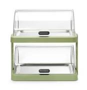 Podwójna witrynka chłodząca roll-top Duo UNIQ, HENDI, designed by Robert Bronwasser, zielony, 480x355x(H)480mm, Prostokątny Wariant podstawowy