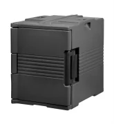 Pojemnik termoizolacyjny cateringowy 2 x GN 1/1 - 200, ładowany od frontu, AmerBox, GN 1/1, czarny, 465x655x(H)625mm Wariant podstawowy