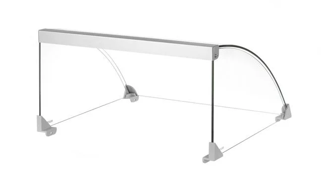 Pokrywa szklana do podgrzewacza rolkowego do parówek, HENDI, do podgrzewacza z 9 rolkami o kodzie 268605, 470x401x(H)250mm Wariant podstawowy