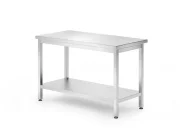 Stół centralny z półką Kitchen Line – skręcany 800x600x(H)850