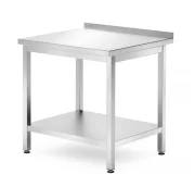 Stół przyścienny z półką - skręcany, głębokość 700 mm, HENDI, Kitchen Line, 800x700x850 mm, 800x700x(H)850mm Wariant podstawowy