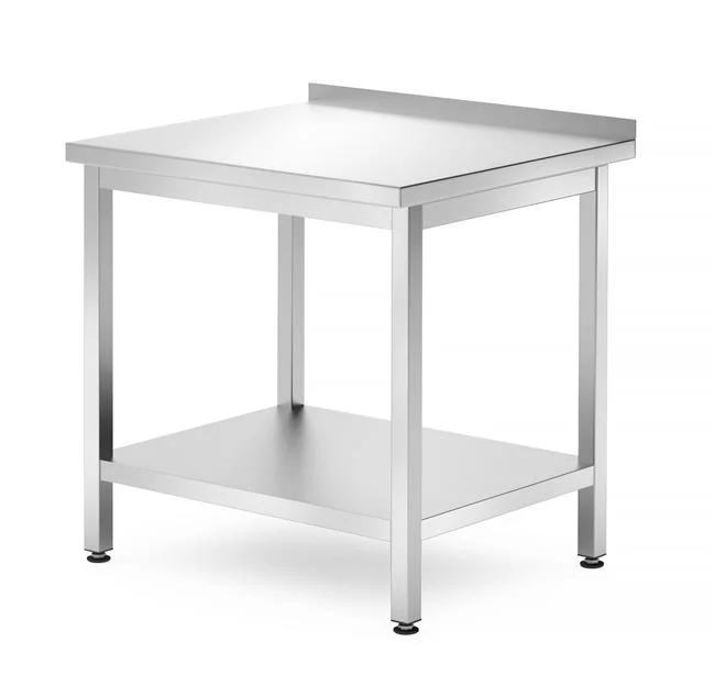 Stół przyścienny z półką - skręcany, głębokość 700 mm, HENDI, Kitchen Line, 800x700x850 mm, 800x700x(H)850mm Wariant podstawowy