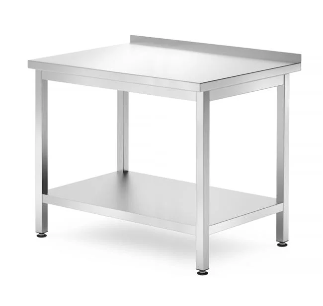 Stół przyścienny z półką - skręcany, głębokość 700 mm, HENDI, Kitchen Line, 1000x700x850 mm, 1000x700x(H)850mm Wariant podstawowy