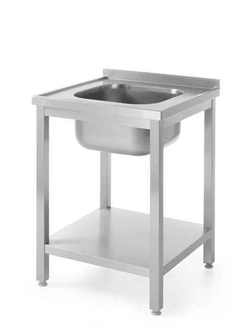 Stół z jednym zlewem z półką - skręcany Wariant podstawowy