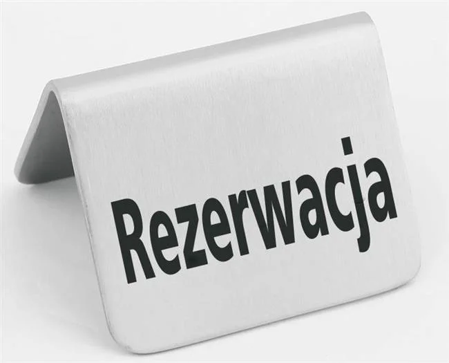 Tabliczka informacyjna "Rezerwacja"  Wariant podstawowy
