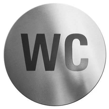 Tabliczka informacyjna samoprzylepna - WC Wariant podstawowy