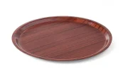 Taca antypoślizgowa drewniana  - okrągła, z niskim rantem śr. 380 mm
