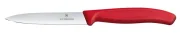 Victorinox Swiss Classic Nóż do jarzyn, gładki, 10 cm, czerwony Wariant podstawowy