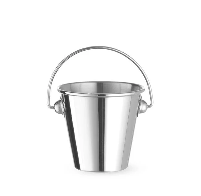 Wiaderko z uchwytem miniaturowe do przekąsek, HENDI, ?75x(H)66mm, Okrągły Wariant podstawowy