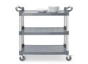 Wózek kelnerski 3-półkowy z polipropylenu, duży, AmerBox, 1010x500x(H)960mm Wariant podstawowy