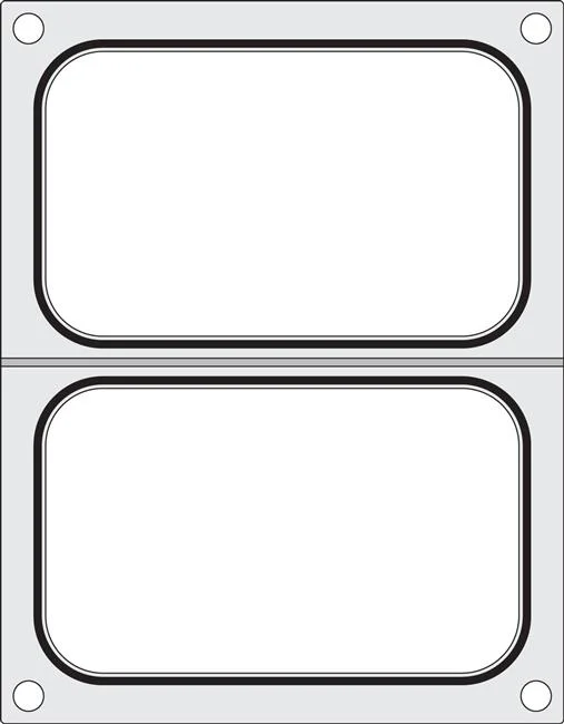 Wymienna matryca do zgrzewarki Hendi wykonana z polerowanego aluminium Czarna silikonowa uszczelka Wariant podstawowy