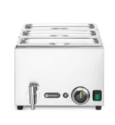 Zestaw: Bemar HENDI Ranger z kranem spustowym + 3x GN 1/3 z pokrywką , HENDI, GN 1/1, 230V/1000W, 604x332x(H)242mm Wariant podstawowy